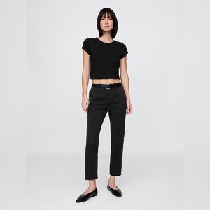 GAP Mid Rise Downtown Khakis Black Size 8 NWT Brand New